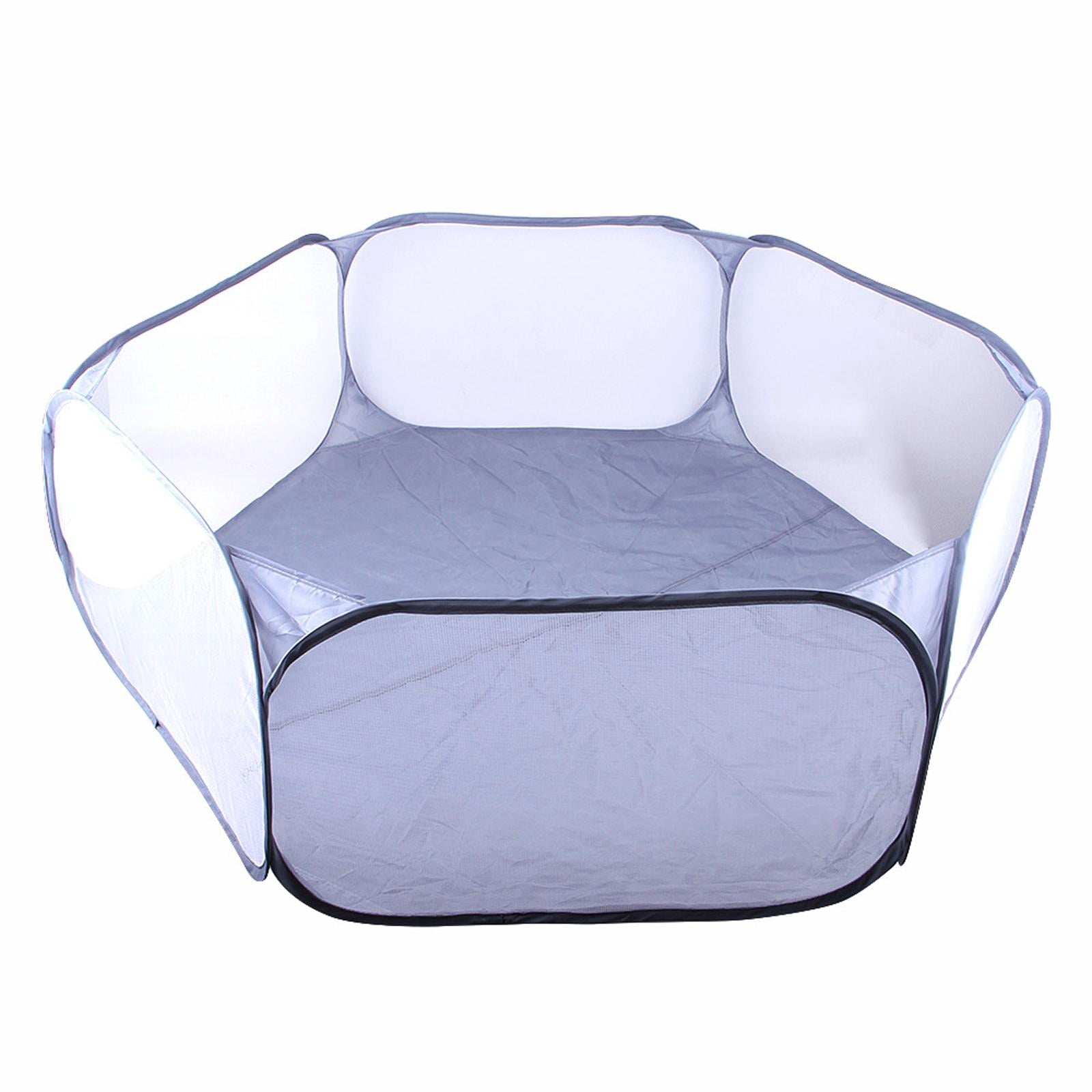 Hamster Playpen Pet Tent Kennel Animal for Chinchilla Rabbit Puppy Playing , Grey