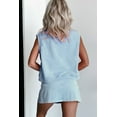 thumbnail image 3 of Women's Myosotis Mineral Wash 2-Piece Tank Top and Split Skirt Set - [ZhiHiMeRi] | (US 12-14)L, 3 of 7