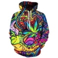 thumbnail image 4 of Sudadera con capucha con estampado 3D de hojas de malezas para hombre, sudadera informal de manga larga con patrón de plantas coloridas, sudadera holgada unisex, jersey de calle, 4 of 5