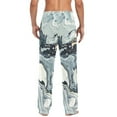 thumbnail image 4 of joogoo Men's Pajama Pants Blue White Marble Cotton Long Sleepwear Lounge Pants XL, 4 of 7