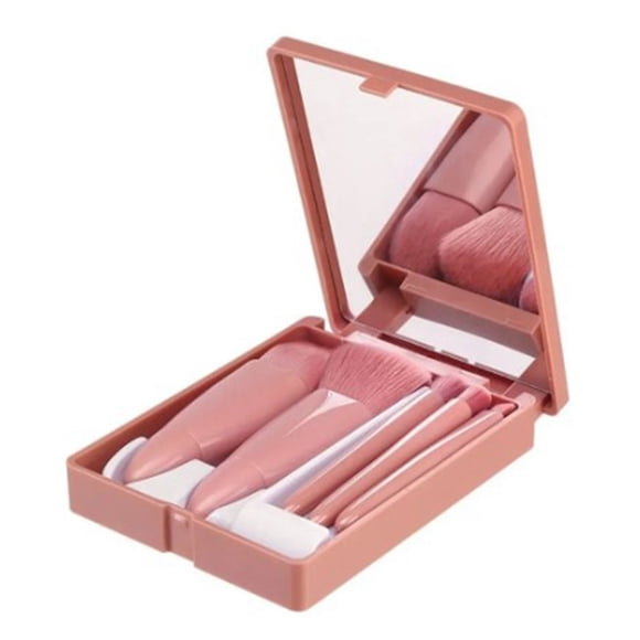 Juego De Brochas De Maquillaje De Viaje, Brocha De Maquillaje Portátil Con Caja De Almacenamiento Para Viajes