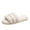 White, variant on Anuirheih Plush Slippers Women, Open Toe Casual Sandals Slip On Shoes Soft Home Sandals Indoor Outdoor(Black)