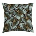 thumbnail image 1 of Exotic Throw Pillow Cushion Cover, Butterflies Jungle Queen Animal Spiritual Wings of Nature Moth Elegance Print, Decorative Square Accent Pillow Case, 16 X 16 Inches, Almond Green Gold, by Ambesonne, 1 of 1