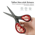thumbnail image 2 of LIVINGO 8" Titanium Non-Stick Scissors, All Purpose for Office, 2 Pack Red Black, 2 of 6