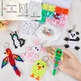 thumbnail image 3 of 1 Box DIY 8 Sets Bead Pets Bead Animals Keychain Kit Video Tutorials 8mm Large Hole Pony Beads Farm Animal Shapes Duck Sheep Cow Panda Beaded Animal Key Chains Cord for DIY Crafts Gift colorful, 3 of 9