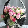 thumbnail image 2 of Hoppet Decoration Hanging Basket Ornaments Flowerpot Planting Pot Cleave Fuji Decorative Imitation Rattan Portable, 2 of 15
