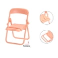 thumbnail image 3 of Uxcell Chair Cell Phone Stand, Candy Color Mobile Phone Holder, Multi Angle Mini Folding Chair Cradle, Pink 2 Pack, 3 of 6