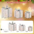 thumbnail image 3 of Costway 3 PCS Christmas Lighted Gift Boxes with 90 LED Lights Zip Ties Ground Stakes, 3 of 10