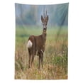 thumbnail image 3 of Ambesonne Hunting Tablecloth Rectangular Table Cover, Deer Wildlife, 52"x70", Multicolor, 3 of 4