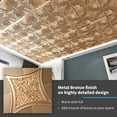 thumbnail image 3 of Art3dwallpanels 24x24 inch Bronze Drop Ceiling Tiles,3D PVC Wall Panels for Home Decor,Pack of 12, 3 of 6