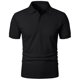 thumbnail image 3 of Manga Corta de Verano Tops de Color Sólido Casual Manga Corta Cuello Redondo Doblado Hendidura Superior, Camisa de Fibra de Poliéster para Hombres, Lavado de Manos, 3 of 7