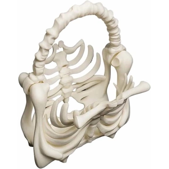 3D Printed Skeleton Bone Bag, Halloween Skeleton Ribcage Purse, Creepy Party Accessory & Costume Prop for Women Girls