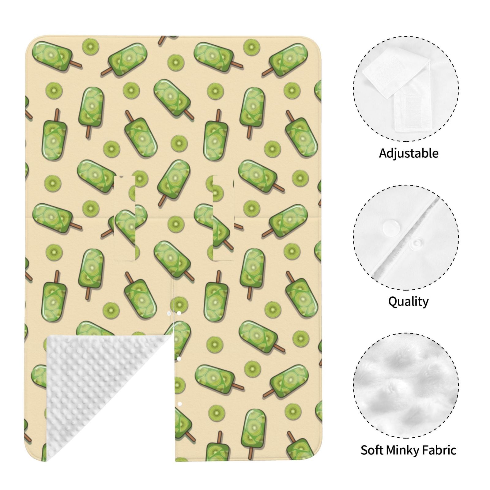 Naloa Kiwi Ice Cream Baby Car Seat Cover, Breathable Baby Carrier Cover, Multiuse Baby Carrier Cover & Nursing Breastfeeding Cover