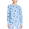 thumbnail image 3 of Insomniax Womens Printed Long Sleeve Pajama Top Only,1-Piece, Small, Black, 3 of 4
