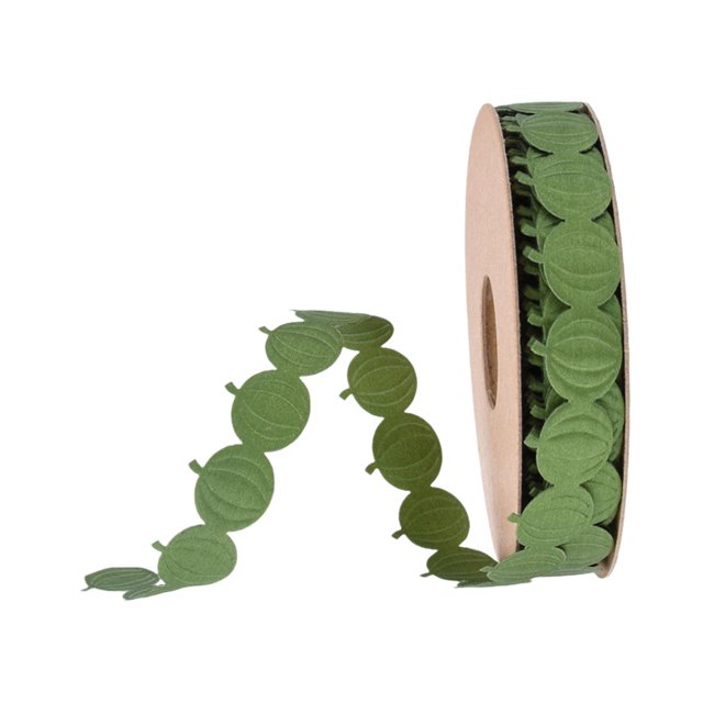 Pumpkin Ribbons Halloween Ribbon DIY Craft Sewing Ribbon Fall Ribbon for Wedding Green