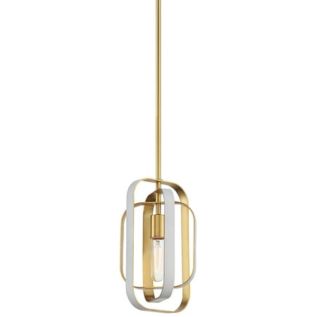 

Minka Lavery Aureum 7 W Honey Gold and White Open Cage Mini Pendant Light