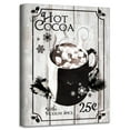 thumbnail image 3 of Black and White 'Hot Cocoa' Christmas Canvas Wall Art Decor 30" x 20", 3 of 4