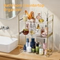 thumbnail image 4 of NIUBEE 3-Tier Acrylic Bathroom Organizer, Chic Easy Assembly Bathroom Sink Shelf, Large Space Storage Holder for Lotions & Makeup, Perfume, Spice, Gold, 4 of 9