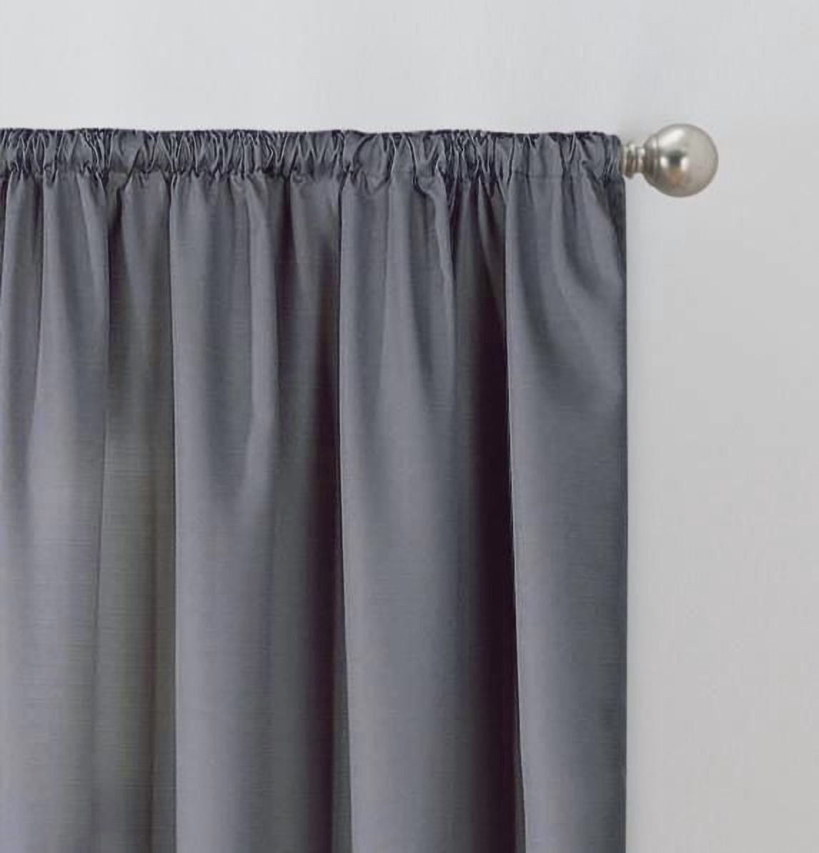 Eclipse Draft Stopper 63" Room Darkening Rod Pocket Window Curtain Panel, 1 Panel: 42"x