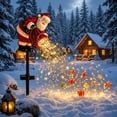 thumbnail image 5 of 28 Inch Santa’s Magic Pour Solar Garden Lights With Gifts Bag Ground Floor Lamp, Star Candy Cane Gift Box LED String Lights Outdoor Christmas Decorations for Yard Lawn Walkway Patio Garden Pathway, 5 of 5