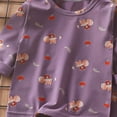 thumbnail image 5 of TOWED22 Baby Girl Boy Fall Winter Clothes 2pcs Cotton Graphic Tee Cotton Joggers Pants Toddler Outfits Casual Clothing(Purple,6-7 Y), 5 of 6