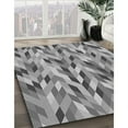 thumbnail image 3 of Ahgly Company Machine Washable Indoor Square Transitional Gray Cloud Gray Area Rugs, 5' Square, 3 of 7