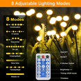 thumbnail image 4 of Firefly Garden Light -4 Packs 32 LED 8 Modes Solar Garden Firefly Lights,Waterproof Christmas Solar Ourdoor Lights Decoration,for Outside Yard ,Walkway, Warm White, 4 of 10