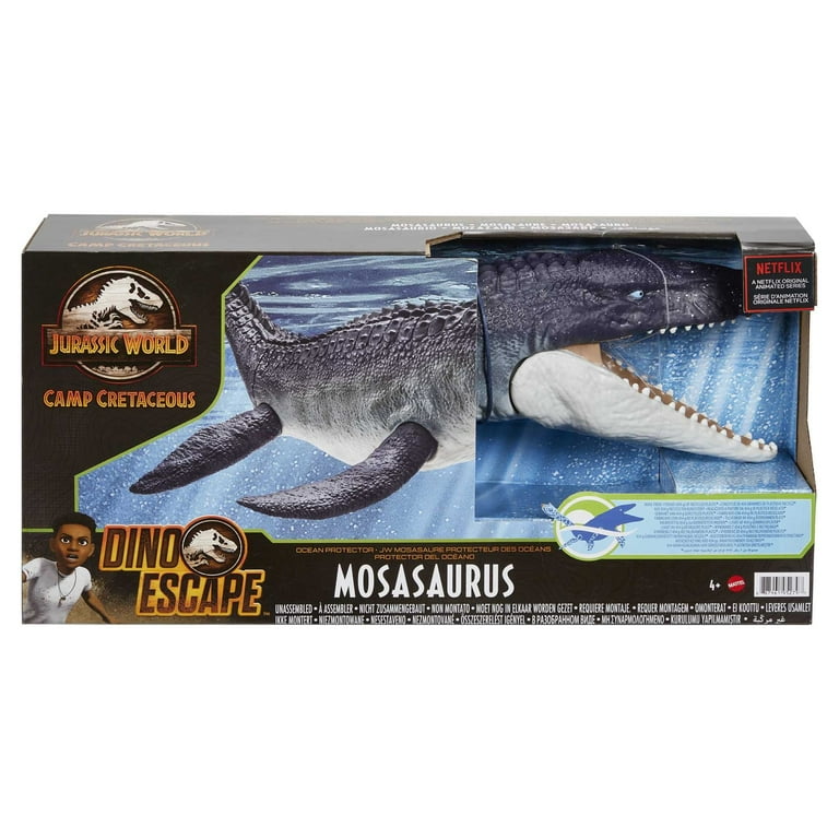 Jurassic World Ocean Protector Mosasaurus Figure Dinosaur Toy for 4 Year  Olds & Up
