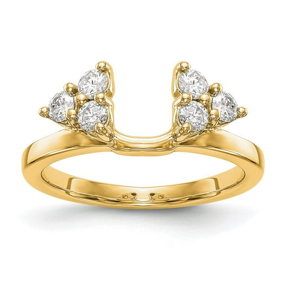 Auriga Fine Jewelry 14K Yellow Gold Lab Grown Diamond Ring Wrap Ring for Women Size 7 (0.39ct, Color-D-E, Clarity- VS)