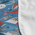 thumbnail image 4 of Narwhal Microwave Oven Cover, Underwater Life Themed Whale and Bird Feather Illustration Colorful Design, Water Resistant Organizer with Pockets for Kitchen, 36" x 12", Multicolor, by Ambesonne, 4 of 4