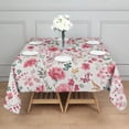 thumbnail image 3 of Pioneer Flower Floral Print Pattern Square Tablecloth,Waterproof Square Table Cover,Wipeable Spillproof Washable Table Cover for Home Kitchen Party Decor 60"x60"(152x152cm), 3 of 6