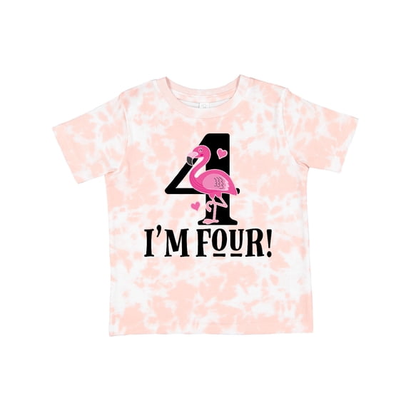Inktastic 4th Birthday Flamingo Girls Toddler T-Shirt