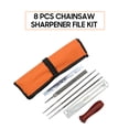thumbnail image 4 of 8 PCS Chainsaw Sharpener File Kit Hand Tool for Sharpening Electric Chain Saw Includes 5/32 3/16 7/32 Inch Round File, Flat File, Wood Handle, Filing Guide, Depth Gauge, Pouch, 4 of 8