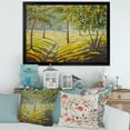 thumbnail image 3 of Designart 'Bushes and Pine Trees In The Forest II' Traditional Framed Art Print, 3 of 4
