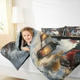 thumbnail image 4 of Manfei Christmas Snowman Full Size Comforter Sets,Cardinal Bird Rabbit Bedding Comforter Set,White Brown Red Bedding Sets For Girl Boys,Super Cozy Room Decor Reversible,3-Piece, 4 of 8