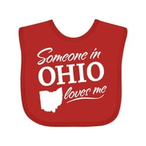 Inktastic Someone in Ohio Loves Me Boys or Girls Baby Bib