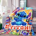 thumbnail image 1 of Cartoon Cute Stich Blanket, 3D Printing Lilo & Strong Soft and Comfortable Children's Nap Sleeping Blanket, Bedding, 1 of 5