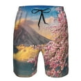 thumbnail image 4 of Kdxio Cherry Blossoms Pattern Mens Casual Shorts - Drawstring Summer Beach Sports Shorts for Men, 4 of 9