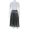 Pre-owned|Dolce & Gabbana Womens Sequin Pleated Midi Cocktail Skirt Silver Size 38 EUR