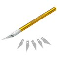 thumbnail image 1 of 1Set Non-Slip Metal Scalpel Knife Tools Kit Cutter Engraving Craft knives Blades Mobile Phone PCB DIY Repair Hand Tools yellow, 1 of 6