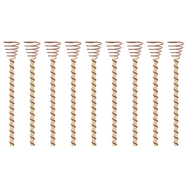 Popular!Maojin Estacas para plantas de electrocultivo,bobinas de cobre para jardinería,estacas para antenas,madera de cobre para electrocultivo envuelta con alambre de cobre sólido