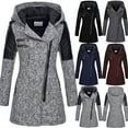 thumbnail image 4 of Lovskoo 2024 Womens Winter Coats Parka Warm Slim Jacket Thick Overcoat Outwear Hooded Zipper Coat Trench Coat Gray, 4 of 4