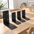 6''X6''X3'' 4P Reinforced L Shape Angle Support Brackets for Wood ...