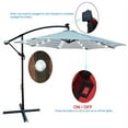 thumbnail image 5 of 10 Ft Patio Umbrella with 32 Solar Powered LED Lights,Outdoor Cantilever Umbrella with Crank and Cross Base,8 Metal Ribs,UPF 40+,Waterproof Umbrella for Garden Deck Backyard Pool, 5 of 7