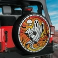 thumbnail image 3 of Lotusprinthandmade Halloween White Ghost Spare Tire Cover With Backup Camera Hole 6 Sizes (27 in.), 3 of 7