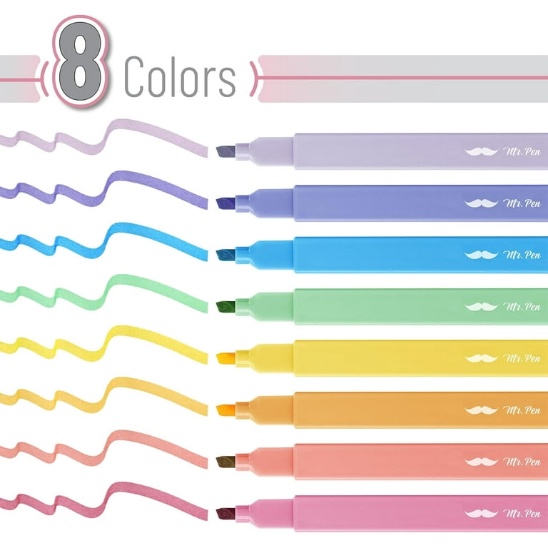 Mr. Pen Aesthetic Highlighters, Chisel Tip, 8 Pack photo 2