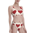 thumbnail image 2 of Daiia Love printed 2 piece Swimsuit Bikinis for Women High Waisted Racerback Bathing Suits Summer Tummy Control Scoop Neck Swimwear-XX-Large, 2 of 8