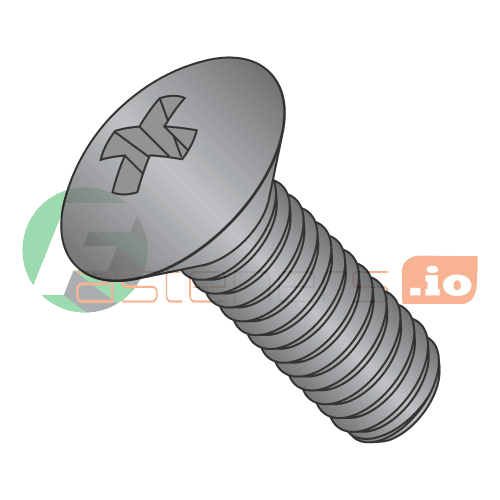10-32 x 3/4" Machine Screws / Phillips / Oval / Steel / Black Oxide (Quantity: 6,000 pcs)