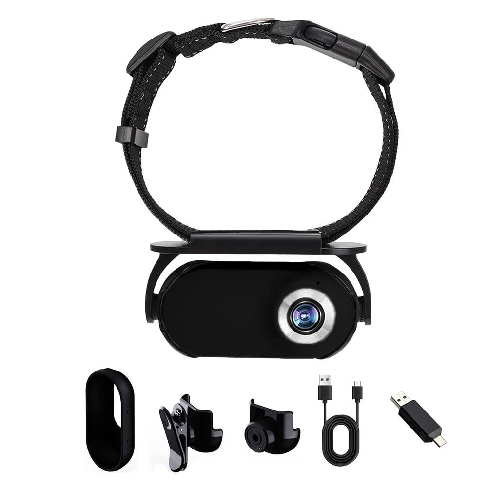 Kippi New Dog Cat Camera Hd 1080p Dog Collar Camera Mini Body Camera Action Camera Wireless Collar Camera For Dogs Cats Gift Indoor Outdoor D4p5 Blac
