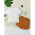 thumbnail image 3 of NZRVAWS Infant Baby Boys Outfits Set 18 Months Boys Short Sleeve Dinosaur Print T-Shirt and Shorts Set Baby Boys Clothes 24 Months, 3 of 8